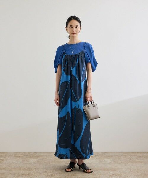 ROPE' / ロペ ロング・マキシ丈ワンピース | 【洗える】エクスペンド リーフキャミワンピース【DEVEAUX（デヴォー）】 | 詳細1