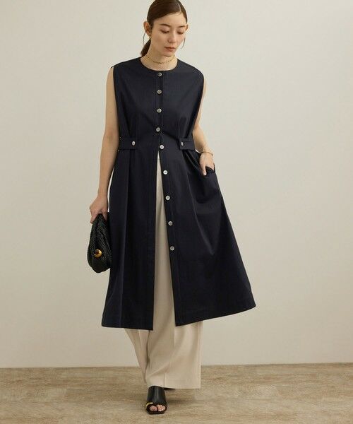 ROPE' / ロペ ミニ丈・ひざ丈ワンピース | 3WAYシャツワンピース/洗える(ネイビー(40))