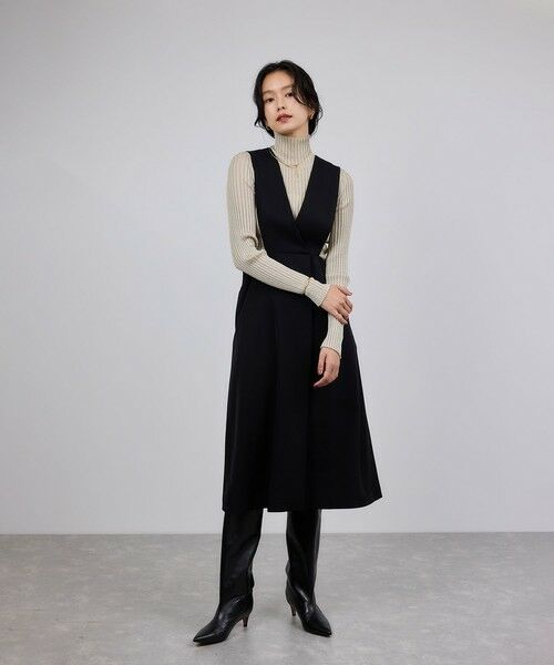 ROPE' / ロペ ロング・マキシ丈ワンピース | トリアセテート ジャンパースカート/イージーケア | 詳細4