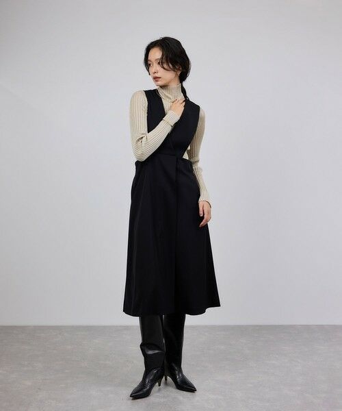 ROPE' / ロペ ロング・マキシ丈ワンピース | トリアセテート ジャンパースカート/イージーケア | 詳細7