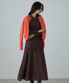 ROPE' / ロペ ドレス | パールボタンポロニットワンピース/イージーケア