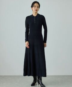 ROPE' / ロペ ドレス | パールボタンポロニットワンピース/イージーケア