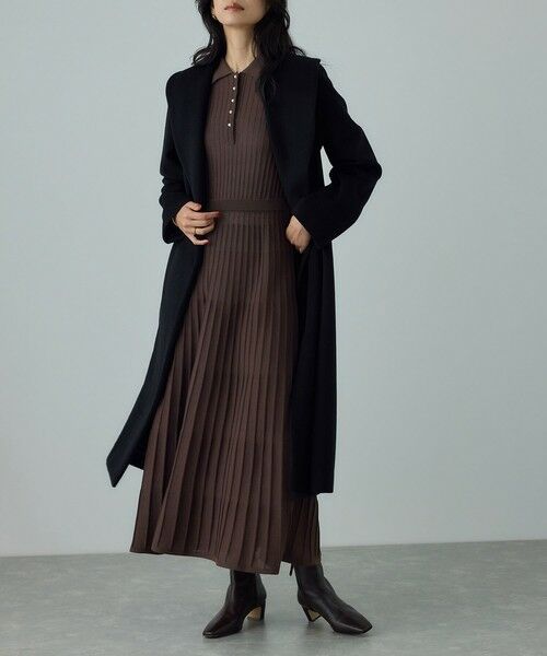 ROPE' / ロペ ドレス | パールボタンポロニットワンピース/イージーケア | 詳細3