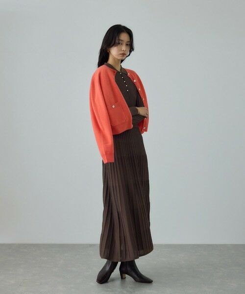 ROPE' / ロペ ドレス | パールボタンポロニットワンピース/イージーケア | 詳細6