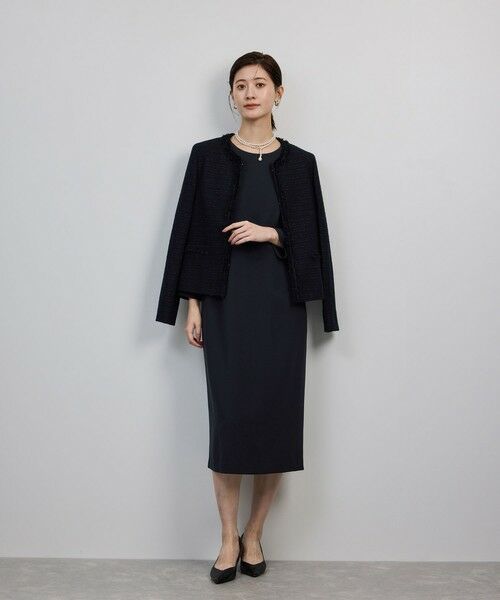 ROPE' / ロペ ミニ丈・ひざ丈ワンピース | トリアセダブルクロス ウエストコンシャスワンピース/イージーケア・セットアップ対応・25AW | 詳細19