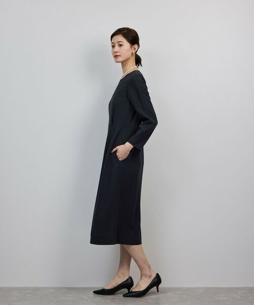 ROPE' / ロペ ミニ丈・ひざ丈ワンピース | トリアセダブルクロス ウエストコンシャスワンピース/イージーケア・セットアップ対応・25AW | 詳細7