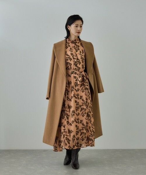 ROPE' / ロペ ロング・マキシ丈ワンピース | フラワープリントタックワンピース/イージーケア | 詳細14