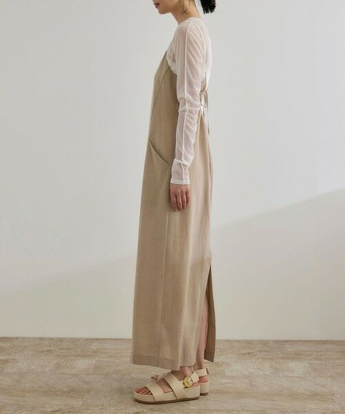 ROPE' / ロペ ロング・マキシ丈ワンピース | 【WEB・一部店舗限定】リネンライクキャミソールワンピース/洗える | 詳細13