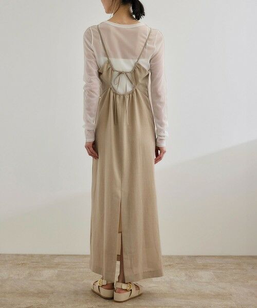 ROPE' / ロペ ロング・マキシ丈ワンピース | 【WEB・一部店舗限定】リネンライクキャミソールワンピース/洗える | 詳細14