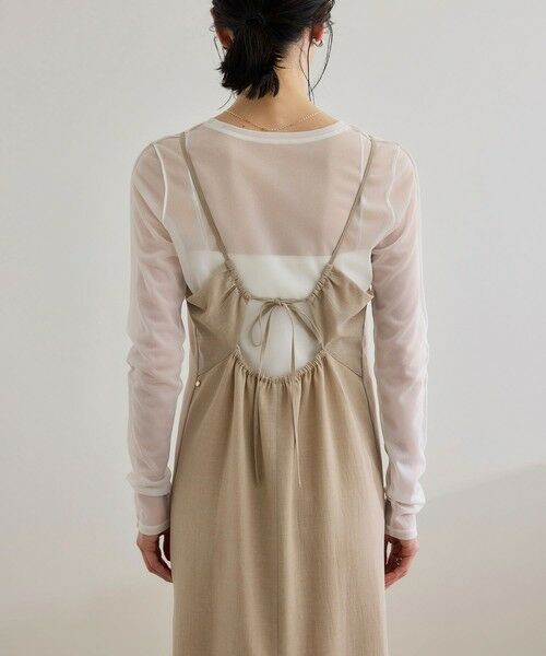 ROPE' / ロペ ロング・マキシ丈ワンピース | 【WEB・一部店舗限定】リネンライクキャミソールワンピース/洗える | 詳細15