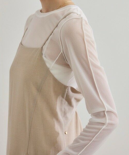 ROPE' / ロペ ロング・マキシ丈ワンピース | 【WEB・一部店舗限定】リネンライクキャミソールワンピース/洗える | 詳細17