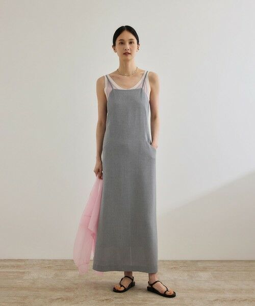 ROPE' / ロペ ロング・マキシ丈ワンピース | 【WEB・一部店舗限定】リネンライクキャミソールワンピース/洗える | 詳細6