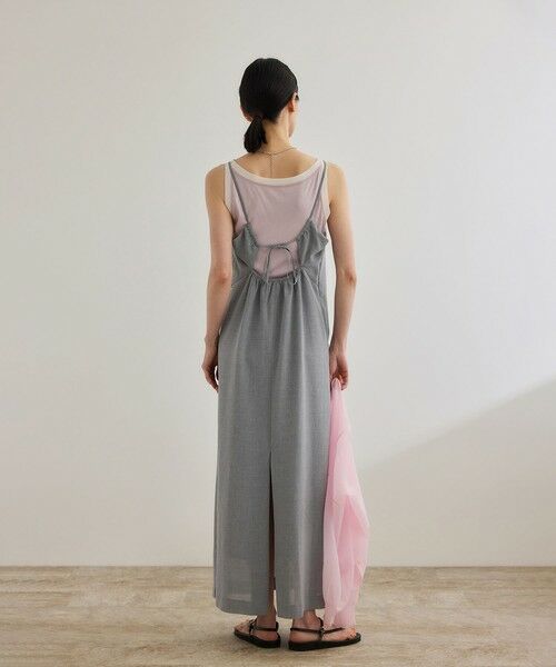 ROPE' / ロペ ロング・マキシ丈ワンピース | 【WEB・一部店舗限定】リネンライクキャミソールワンピース/洗える | 詳細7