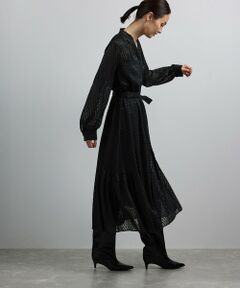 ROPE' / ロペ ロング・マキシ丈ワンピース | 【洗える】ロングスリーブワンピース（ジャガード/リーフプリント）【WEB・一部店舗限定】