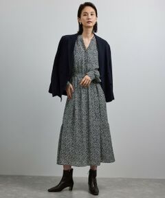 ROPE' / ロペ ロング・マキシ丈ワンピース | 【洗える】ロングスリーブワンピース（ジャガード/リーフプリント）【WEB・一部店舗限定】