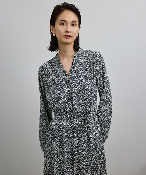 ROPE' / ロペ ロング・マキシ丈ワンピース | 【洗える】ロングスリーブワンピース（ジャガード/リーフプリント）【WEB・一部店舗限定】 | 詳細1