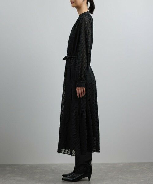 ROPE' / ロペ ロング・マキシ丈ワンピース | 【洗える】ロングスリーブワンピース（ジャガード/リーフプリント）【WEB・一部店舗限定】 | 詳細12