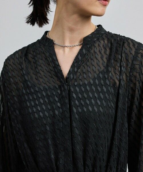 ROPE' / ロペ ロング・マキシ丈ワンピース | 【洗える】ロングスリーブワンピース（ジャガード/リーフプリント）【WEB・一部店舗限定】 | 詳細14