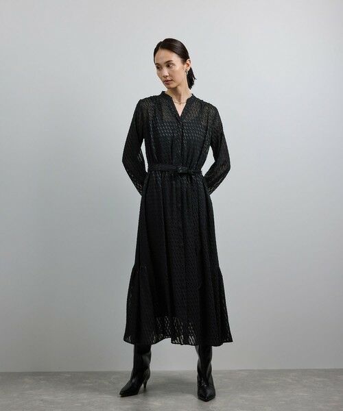 ROPE' / ロペ ロング・マキシ丈ワンピース | 【洗える】ロングスリーブワンピース（ジャガード/リーフプリント）【WEB・一部店舗限定】 | 詳細24