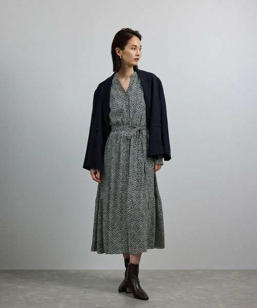ROPE' / ロペ ロング・マキシ丈ワンピース | 【洗える】ロングスリーブワンピース（ジャガード/リーフプリント）【WEB・一部店舗限定】 | 詳細25
