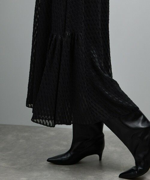 ROPE' / ロペ ロング・マキシ丈ワンピース | 【洗える】ロングスリーブワンピース（ジャガード/リーフプリント）【WEB・一部店舗限定】 | 詳細5