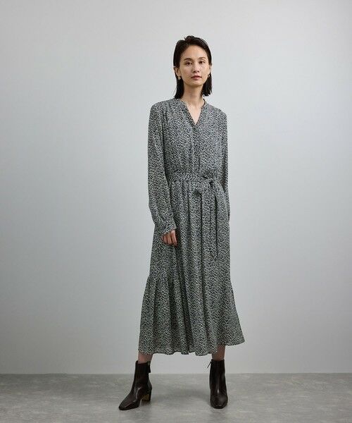 ROPE' / ロペ ロング・マキシ丈ワンピース | 【洗える】ロングスリーブワンピース（ジャガード/リーフプリント）【WEB・一部店舗限定】 | 詳細6
