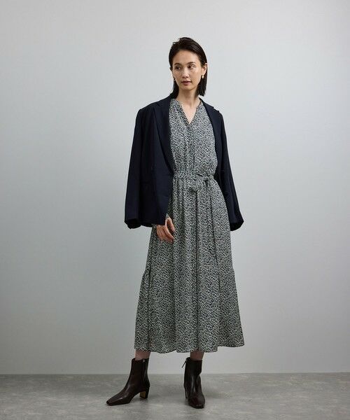 ROPE' / ロペ ロング・マキシ丈ワンピース | 【洗える】ロングスリーブワンピース（ジャガード/リーフプリント）【WEB・一部店舗限定】 | 詳細8