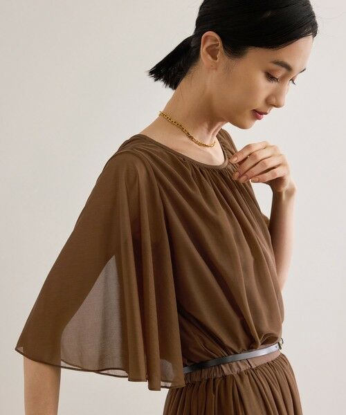 ROPE' / ロペ シャツ・ブラウス | 【洗える】ブライトネスヤーンギャザーブラウス/セットアップ対応 | 詳細8