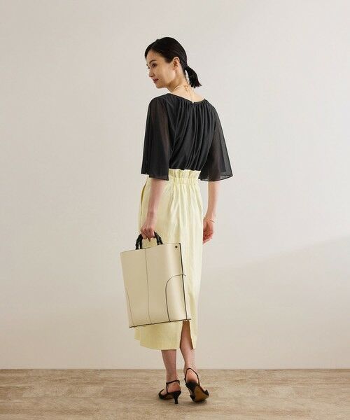 ROPE' / ロペ シャツ・ブラウス | 【洗える】ブライトネスヤーンギャザーブラウス/セットアップ対応 | 詳細10