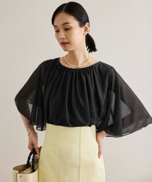 ROPE' / ロペ シャツ・ブラウス | 【洗える】ブライトネスヤーンギャザーブラウス/セットアップ対応 | 詳細11