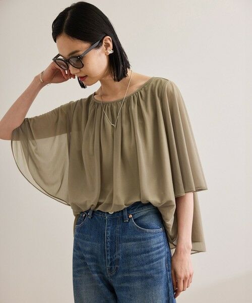 ROPE' / ロペ シャツ・ブラウス | 【洗える】ブライトネスヤーンギャザーブラウス/セットアップ対応 | 詳細22