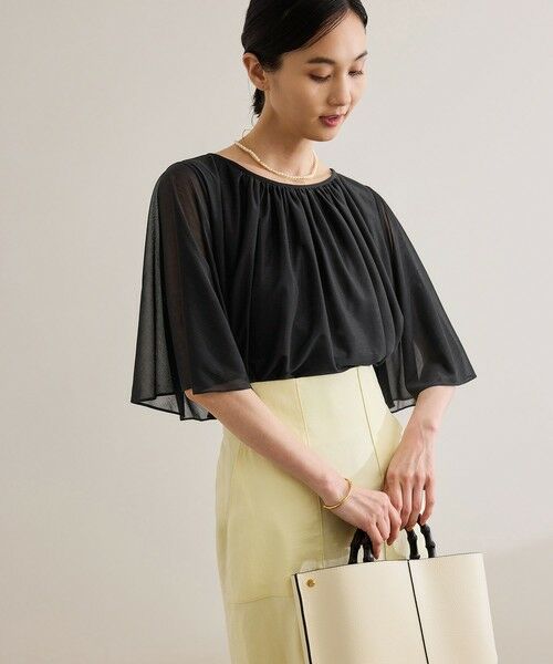 ROPE' / ロペ シャツ・ブラウス | 【洗える】ブライトネスヤーンギャザーブラウス/セットアップ対応 | 詳細30