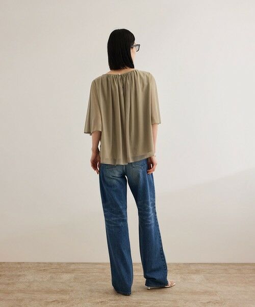 ROPE' / ロペ シャツ・ブラウス | 【洗える】ブライトネスヤーンギャザーブラウス/セットアップ対応 | 詳細6