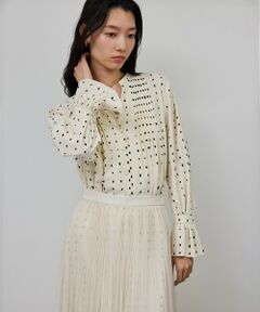 ROPE' / ロペ シャツ・ブラウス（半袖以外） | スクエアドットプリントブラウス/イージーケア