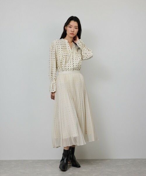 ROPE' / ロペ シャツ・ブラウス（半袖以外） | スクエアドットプリントブラウス/イージーケア | 詳細4