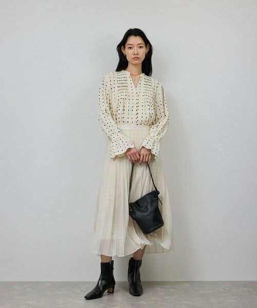 ROPE' / ロペ シャツ・ブラウス（半袖以外） | スクエアドットプリントブラウス/イージーケア | 詳細5