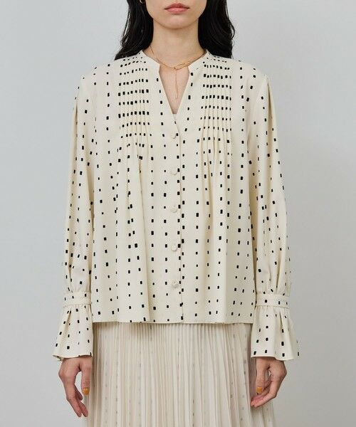 ROPE' / ロペ シャツ・ブラウス（半袖以外） | スクエアドットプリントブラウス/イージーケア | 詳細8