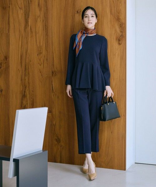 ROPE' / ロペ シャツ・ブラウス | トリアセダブルクロス デザインブラウス/イージーケア・セットアップ対応・25AW | 詳細1