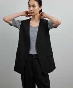 ROPE' / ロペ ベスト | 【洗える】ウール混ツイル ジレベスト/セットアップ対応【WEB・一部店舗限定】