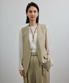 ROPE' / ロペ ベスト | 【洗える】ウール混ツイル ジレベスト/セットアップ対応【WEB・一部店舗限定】