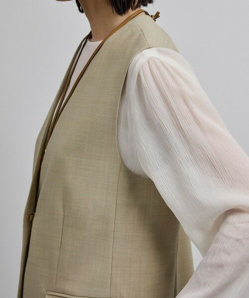 ROPE' / ロペ ベスト | 【洗える】ウール混ツイル ジレベスト/セットアップ対応【WEB・一部店舗限定】 | 詳細12