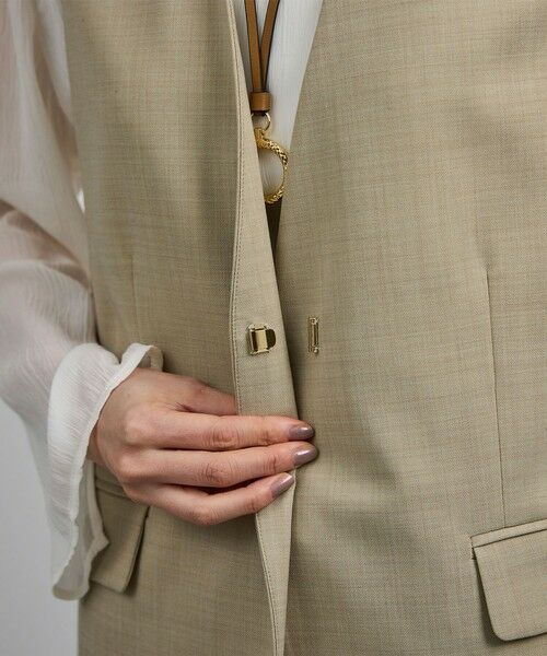 ROPE' / ロペ ベスト | 【洗える】ウール混ツイル ジレベスト/セットアップ対応【WEB・一部店舗限定】 | 詳細15