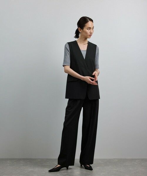 ROPE' / ロペ ベスト | 【洗える】ウール混ツイル ジレベスト/セットアップ対応【WEB・一部店舗限定】 | 詳細21