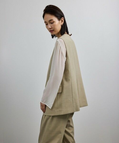 ROPE' / ロペ ベスト | 【洗える】ウール混ツイル ジレベスト/セットアップ対応【WEB・一部店舗限定】 | 詳細3