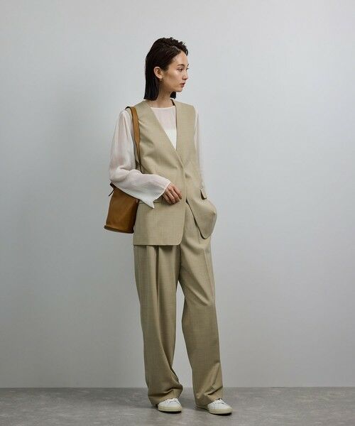 ROPE' / ロペ ベスト | 【洗える】ウール混ツイル ジレベスト/セットアップ対応【WEB・一部店舗限定】 | 詳細6