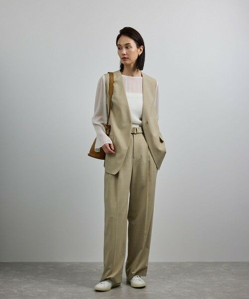 ROPE' / ロペ ベスト | 【洗える】ウール混ツイル ジレベスト/セットアップ対応【WEB・一部店舗限定】 | 詳細7