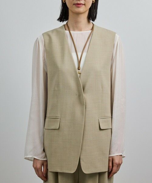 ROPE' / ロペ ベスト | 【洗える】ウール混ツイル ジレベスト/セットアップ対応【WEB・一部店舗限定】 | 詳細8