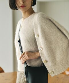 フォックスカシミヤニットカーディガン/イージーケア・アンサンブル対応