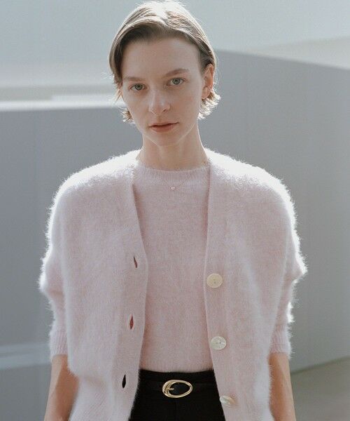 ROPE'/ロペ フォックスカシミヤニットカーディガン/イージーケア・アンサンブル対応 ピンク系(65) F ROPE'/ロペ フォックスカシミヤニットカーディガン/イージーケア・アンサンブル対応 ピンク系(65) F