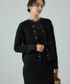 ROPE' / ロペ カーディガン・ボレロ | 接結ウールバイカラーニットカーディガン/イージーケア